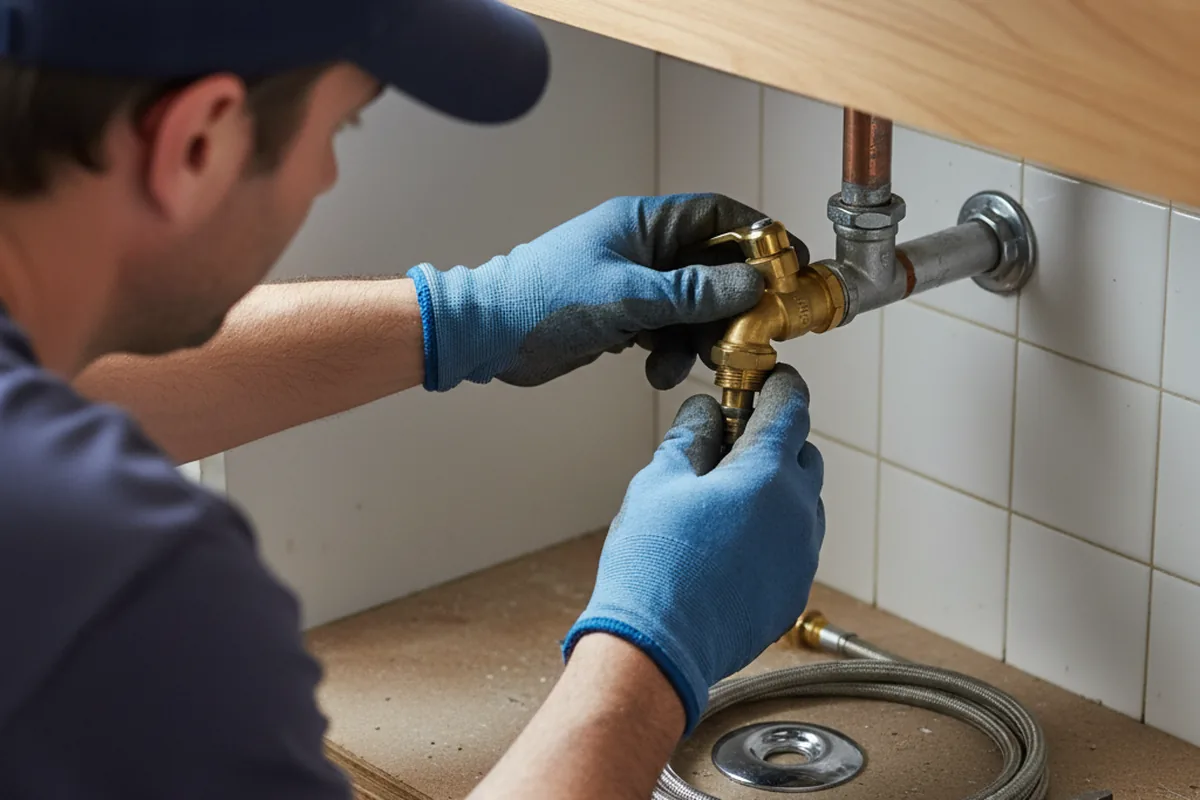 Shutoff valve and fitting work during Well Pump Repair in Kingman
